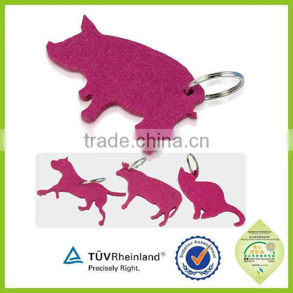 Custom Flet Fabric Keychain Customized Logo Key Chain Nylon photo-5