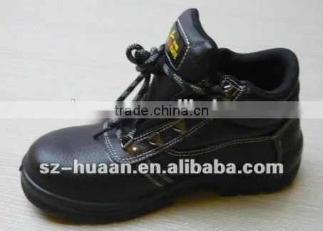 Anti Slip PU+TPU Outsole Cow Leather CE Steel Toe Work Boots photo-4