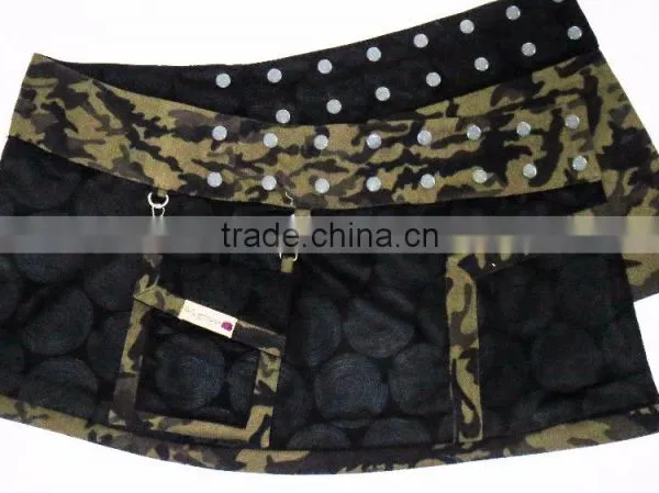 Mature Sexy Girl's Chilly Grapes Short Side Camouflage Jean Skirts photo-3