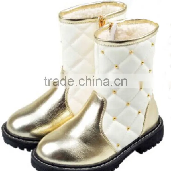 Pink Winter Safety Soft Sole Leather Boots for Babies photo-4