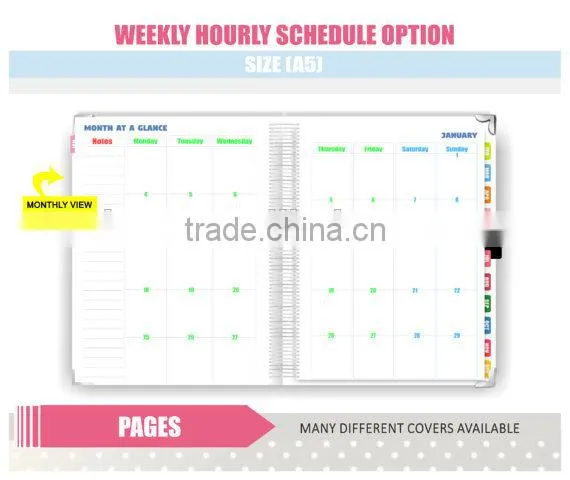 Greyboard Cover Spiral Planner Custom, Personal Diary Planner With Gold Corner photo-3