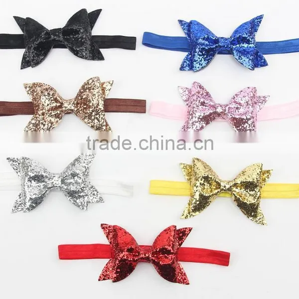 7 Colors Choice Baby Headband, Shinning Bow Baby Headband, Shinning Headband for Kids photo-4