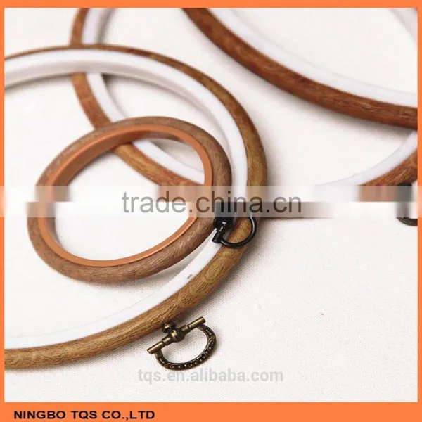 Wholesale Cross Stitch Accessory ABS Wooden Pattern Embroidery Hoops photo-2