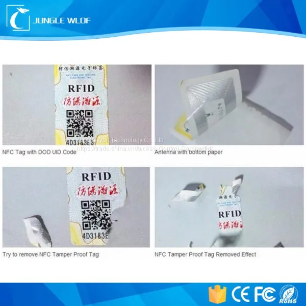 Tamper Proof Uhf Fragile Paper Label for Wine