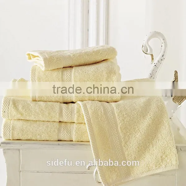Cheap Wholesale Superior Durability Hotel Towel Set Dobby Dyed Towel photo-2