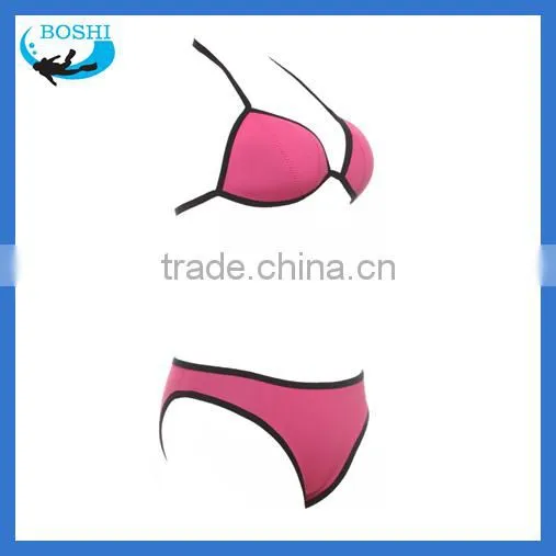 2015 Hot Sale Neoprene Fabric Girls Swimwear photo-3