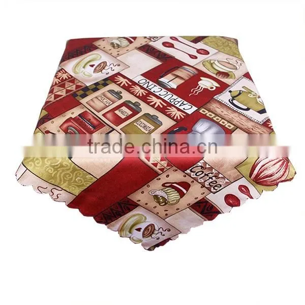 36" Square Hot Sale Polyester Printed Wedding Table Cloth photo-2