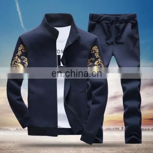 Online Shopping 2PCS Mens Casual Tracksuit Sport Suit Jogging Hoodies Coat Jacket+Pants Sweater photo-3