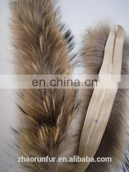 Real Raccoon Fur Strip and Raccoon Fur Trim for Garment photo-4