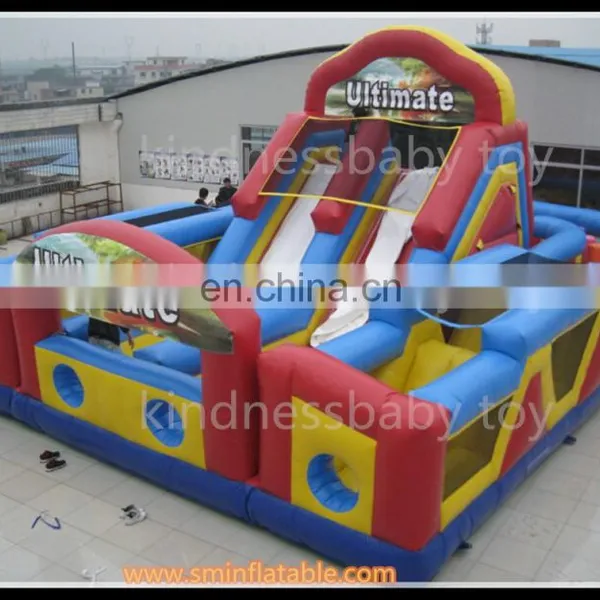 Attractive Inflatable Playground,large Inflatable Fun City,inflatable Slide Obstacle Combo