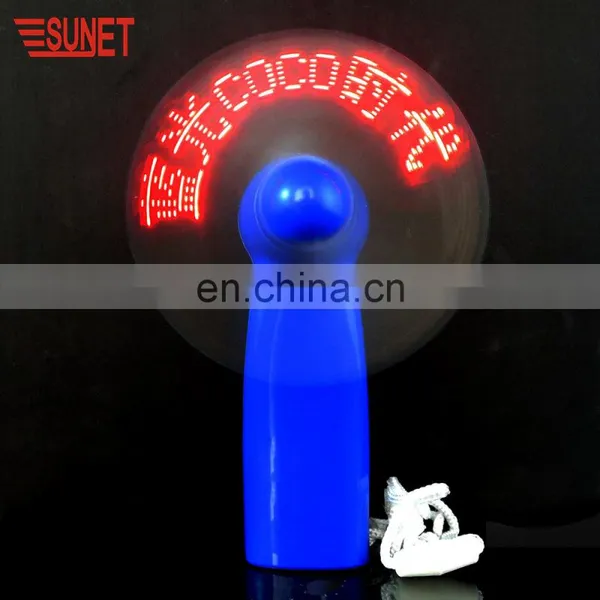 2018 SUNJET Hot Sale Best Promotion Gift LED Message Flashing 6 Message 120 Letters Hand Held Mini Fan photo-5