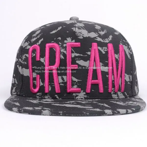 Custom 6 Panel 2 Tone 3D Embroidered Snapback Hat photo-2