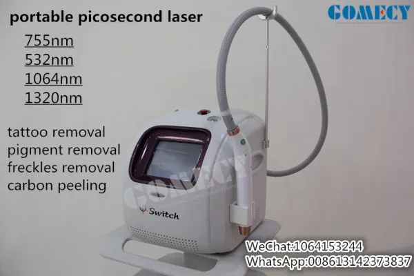 Portable Picosecond Laser 755nm Q Switched Nd Yag Laser Tattoo Removal Picosure Portable Laser 532nm 1064nm 1320nm Carbon Peeling photo-3