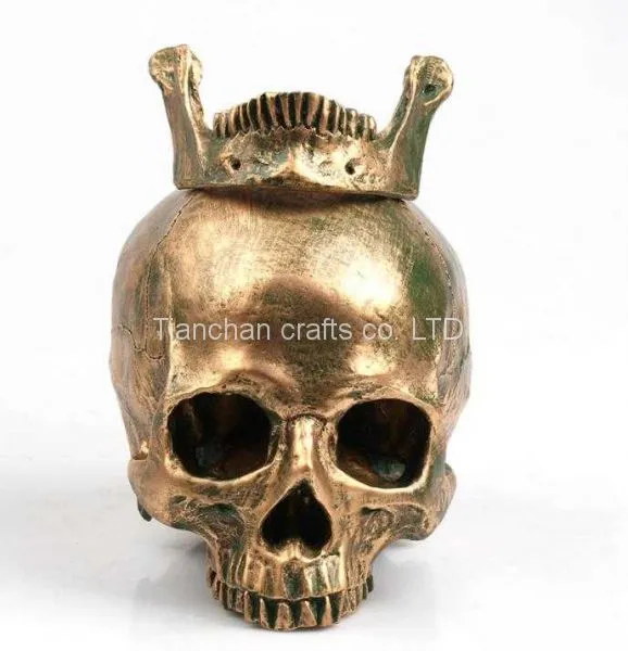 Life-size Bronze Forged Skull