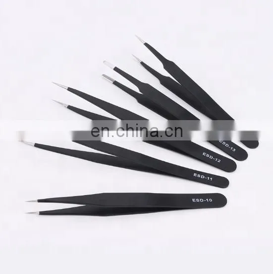 High Quality Anti-static Tweezers 6pcs photo-2