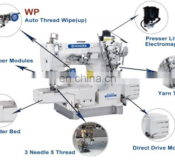 MC 600-01UTD Flat-Bed High Speed Direct Drive Interlock Flatlock Industrial Sewing Machine With Auto Trimmer photo-2