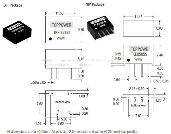 ISOLATED POWER SUPPLY WITH Single Output DC/DC Converters 1W photo-2