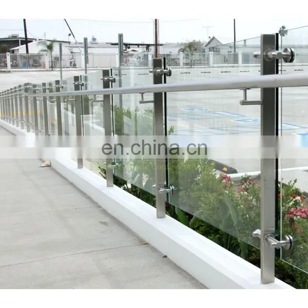 Foshan Factory Terrace Glass Balustrade Stainless Steel 304 316 Balcony Glass Railing Post Prices photo-5