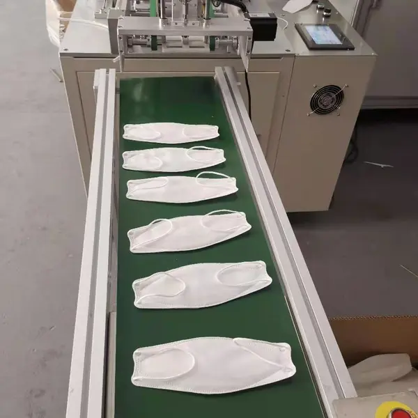 Cup Shape Face Mask Making Machine Korean Fish Shaped Kf94 Inner Folding Ear Mask Machine photo-2