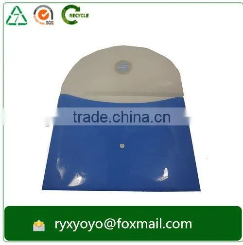 Promotional a4 Size pp Plastic Popper Document Wallet With Back Pocket photo-3