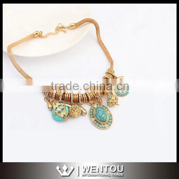 Wholesale Clothing Accessories Antique Drop Gemstone Necklace photo-2