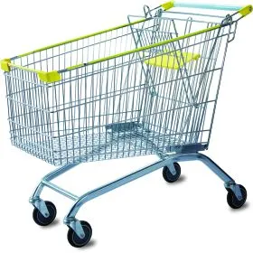 Metal Store Grocery Store Supermarket 150L European Zinc With Powder Coated Shopping Trolley Cart photo-2