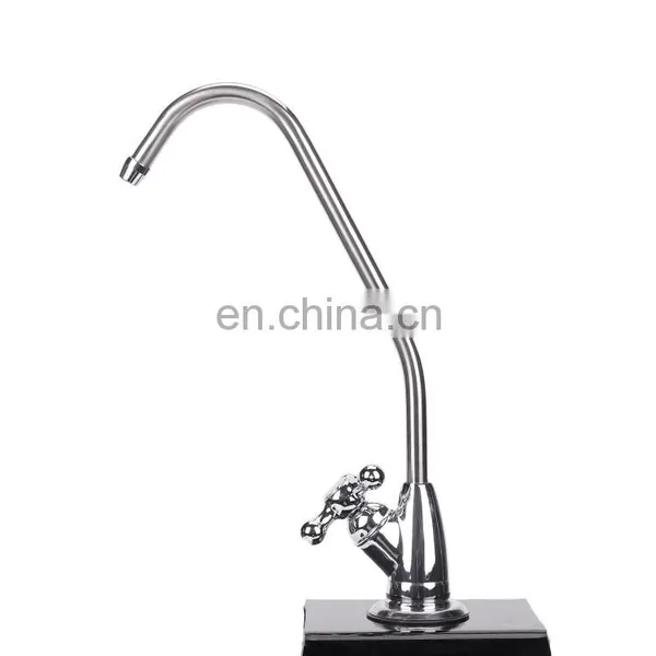 Brass Goose Neck Chromed Purified Water Drinking Water Faucet Kitchen Faucets