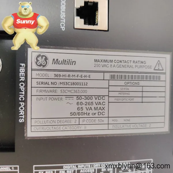 GE Multilin 369-HI-R-M-0-0 – Motor Management Relay for Reliable Protection and Monitoring