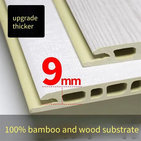 Bamboo and Wood Fiber Quick-installation Environmental Protection Wall Panels, 400/600mm Wall Panels for Customized Processing photo-2