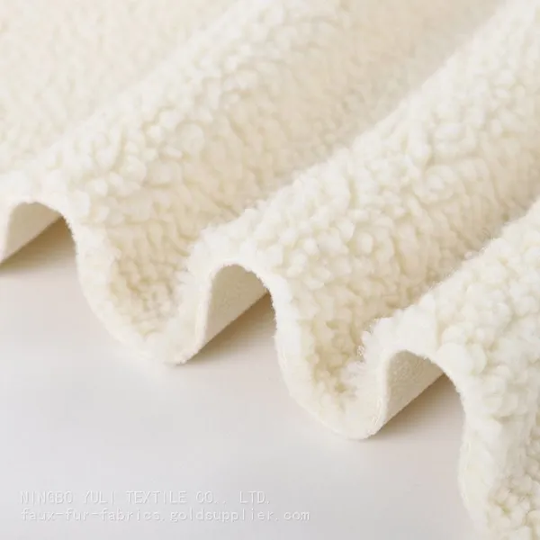 100% Polyester Sherpa Bonding With Polar Fleece Fabric for Garment Fabric