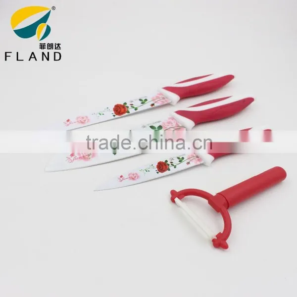 YangJiang Factory Supply Colorful Non Stick Coating Blade Kitchen Knife Set With Gift Box photo-4