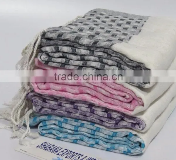 Turkish Towel Hammam Peshtemal Fouta Cotton Pareo Indian Manufacturer photo-6