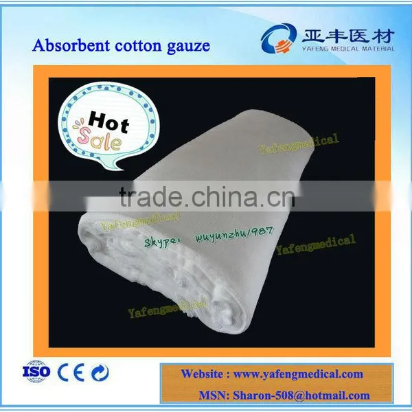 Absorbent Medical Cotton Gauze Piece in Zigzag