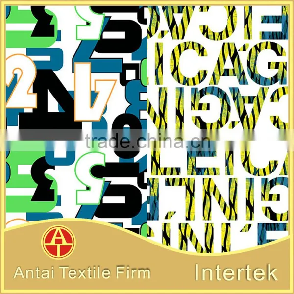 Colorful Letters Figures Design Printing Swimwear Fabric /Printed Nylon Spandex Fabric for Underwear photo-2