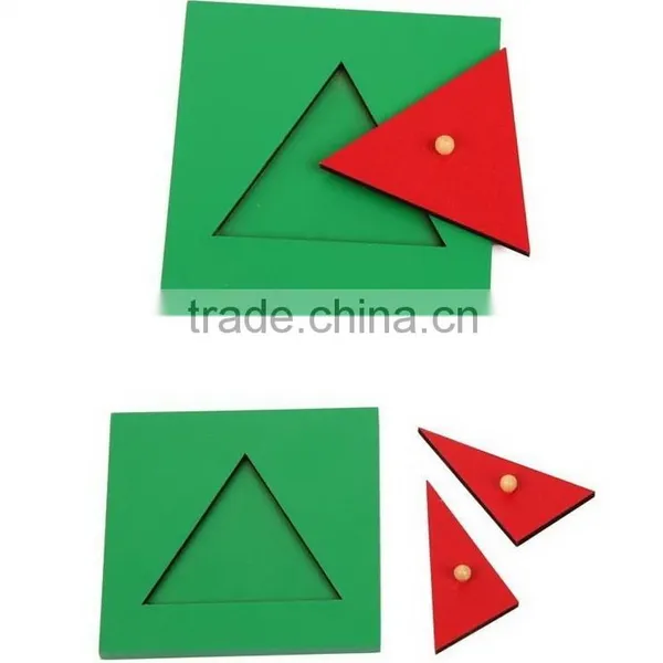 Educational Toys for Kids Montessori Language Materials Metal Triangles Game photo-4