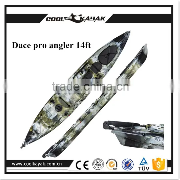 Single Fishing Canoe With Rudder System Paddle Rowing Kayak Quality Choice