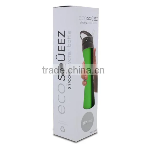 2015 New Product Eco Squeeze Silicone Foldale Bottle Spill Free Water Cup 100% BPA Free photo-2