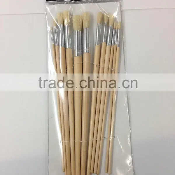 Promotional Artist Brush Set,decorative Artist Brush ,wooden Handle With Natrual Pure Bristle