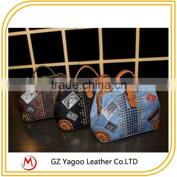 2016 Latest Leather Shoulder Messenger Bag Korean Hangbag With Leather Badge photo-4
