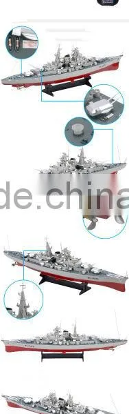 RC German Bismarck Military Battleship 1/360 Warship R/C Cruiser photo-3