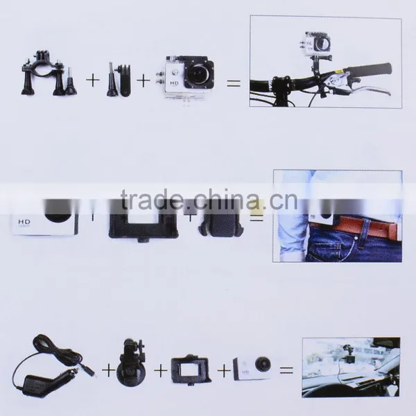 SJ4000 1080P Action Helmet DV 12MP 30m Diving Waterproof 2xBattery Sports Camera photo-5