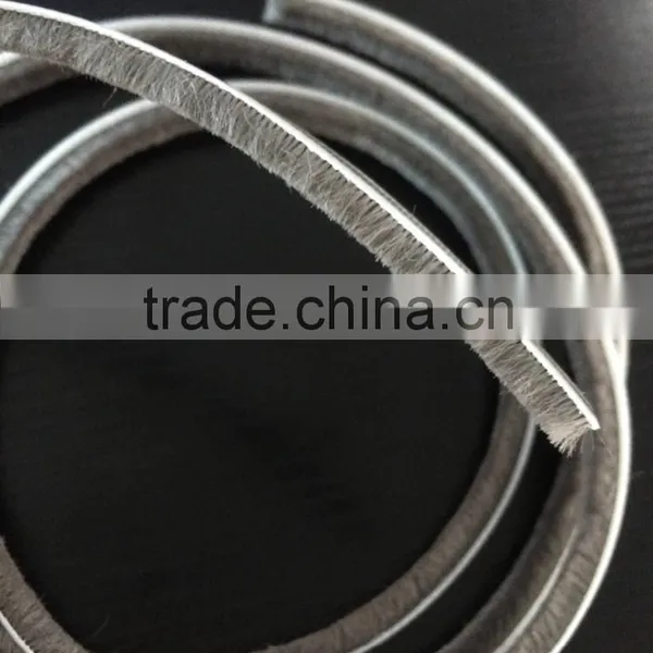 Wool Pile Weather Strip,Grey Silicon Wool Pile 7*6 photo-2