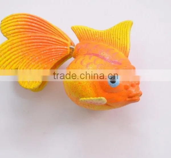4 Inch Handmade Goldfish Shaped Tourist Souvenir Fridge Magnet photo-2