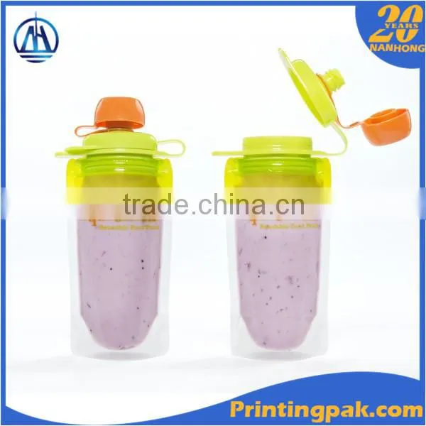 Moisture and Leak Proof Barrier Reusable Stand up Baby Food Squeeze Pouch Bag photo-5