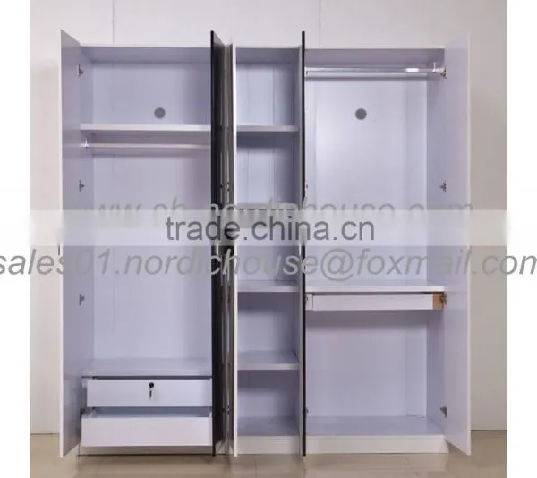 Wardrobe With Drawers and Doors, Matt Paint, 4 or 5 Doors Wardrobe, Paint Wardrobe photo-3