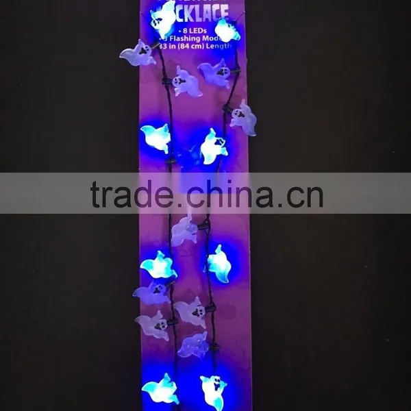 Popular Halloween Pumpkin& Ghost LED Flashing Lights Necklace With High Quality photo-4