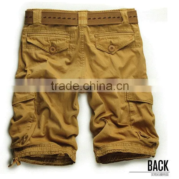 2016 Summer Fashion Heavy Cotton Cargo Shorts Heavy Washed photo-4