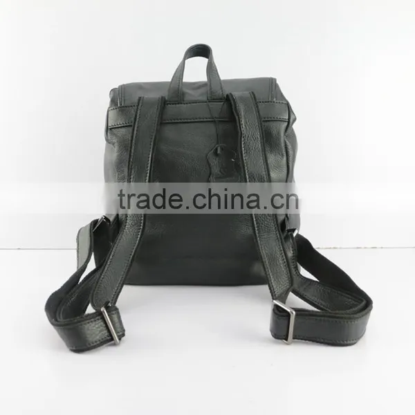 Wholesale Trendy Ladies Small Size Soft Leather Drawstring Backpack photo-2