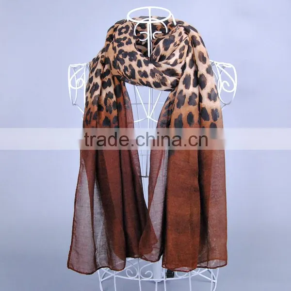Leopard Pattern Viscose Women Shawl Scarf Voile Scarves 180*90 Pashmina Shawls Muslim Hijab photo-5