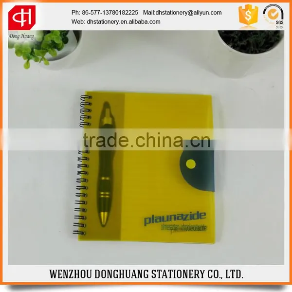 PVC Cover Notebook With a Pen